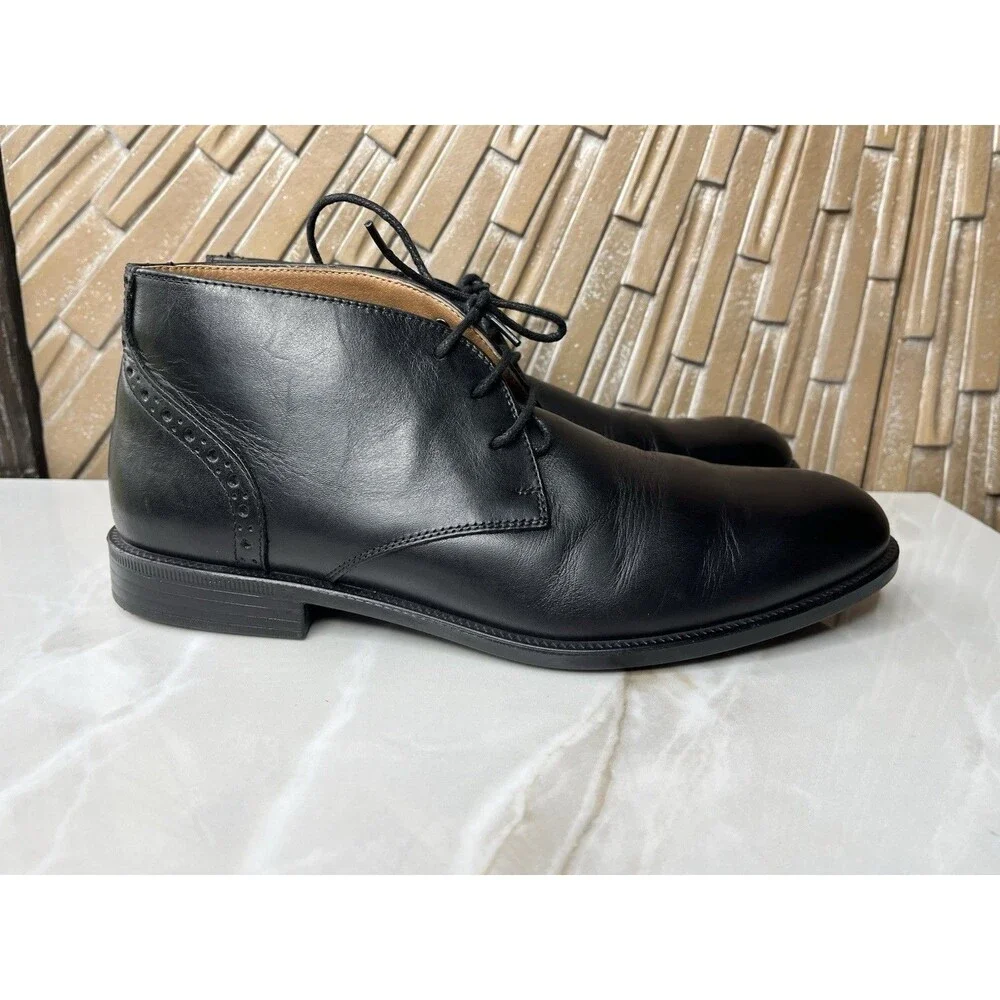 G.H Bass & Co. Flex Step Engineered Chuka Ankle Boots Men 10.5 M Leather Black